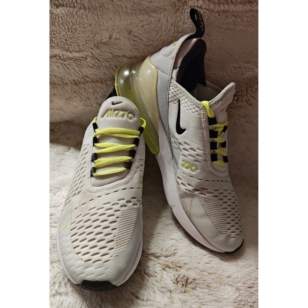Nike Air Max 270 White Volt Youth Size 6.5, Womens size 8 DO 1382-100 - Picture 8 of 10